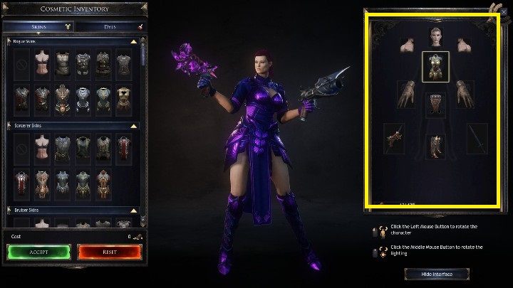 Your next task is to select the clothing item that you plan to change - How do I change the weapon / armor skin in Wolcen? - FAQ - Wolcen Lords of Mayhem Guide