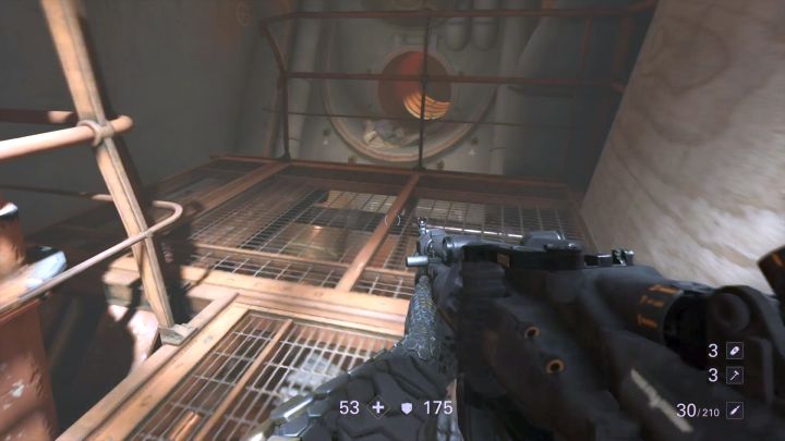 In the distance you can see a duct that you must reach. - The Signal Walkthrough - Mission 1 - Reunion - Chapter 1 - Reunion - Wolfenstein II: The New Colossus Game Guide