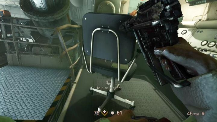 A readable on a chair. - Awakening Walkthrough - Mission 1 - Reunion - Chapter 1 - Reunion - Wolfenstein II: The New Colossus Game Guide