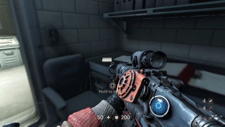 Another readable to collect. - Elevator and Hangar - Secrets and collectibles - Chapter 4 - Roswell - Wolfenstein II: The New Colossus Game Guide