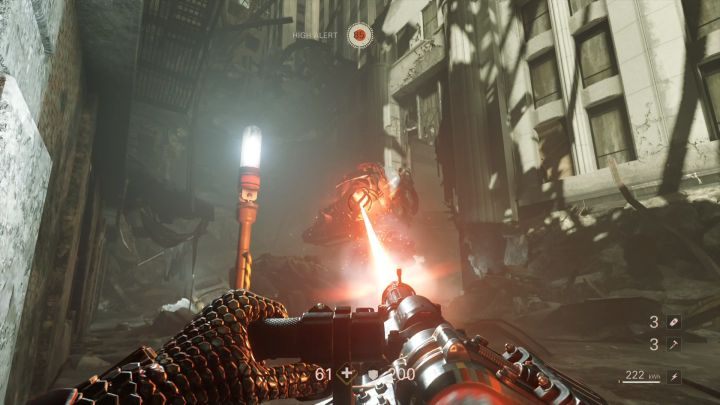 Fighting Zitadele requires heavy laser gun - Lasergewehr. - Midtown | Reunion | Walkthrough - Chapter 2 - Wolfenstein II: The New Colossus Game Guide