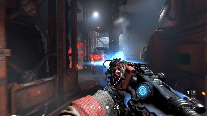 Another fight with another SuperSoldat. - Evas Hammer and Section F revisited | Old Secrets | Walkthrough - Chapter 3 - Old Secrets - Wolfenstein II: The New Colossus Game Guide