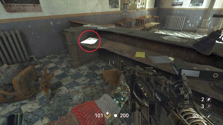 Text #36. - Downtown collectibles, gold and secrets | Wolfenstein II secrets - Chapter 2 - Manhattan - Wolfenstein II: The New Colossus Game Guide