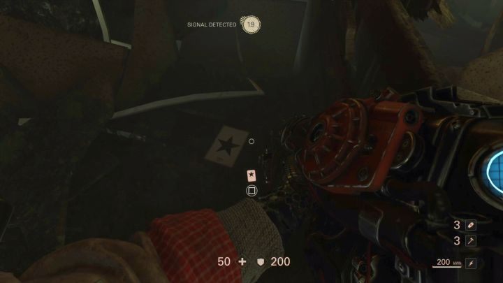 You find this Star Card is in the same building as the map and the previous sold item (#10)- the item is behind the wooden barrier - Midtown collectibles, gold and secrets | Wolfenstein II secrets - Chapter 2 - Manhattan - Wolfenstein II: The New Colossus Game Guide