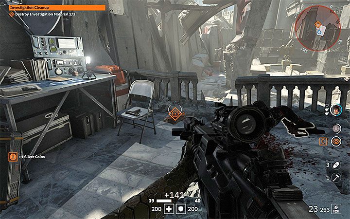You will find the third set of documents when you reach the next location in the ruins, which is separated by a yellow gate suitable for lifting - Investigation Cleanup | Wolfenstein Youngblood Walkthrough - Side missions - Wolfenstein Youngblood Guide