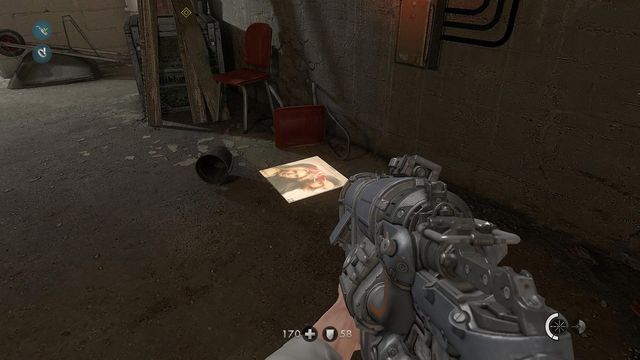 After the fight with the Nazis, on the ground - New Tactics - Secrets - Wolfenstein: The New Order - Game Guide and Walkthrough