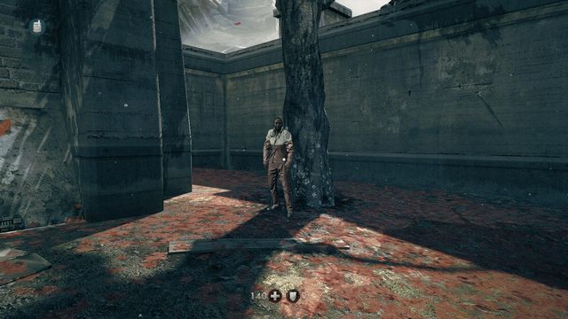 The woman will task you with killing an officer - Belics Camp - Secrets - Wolfenstein: The New Order - Game Guide and Walkthrough