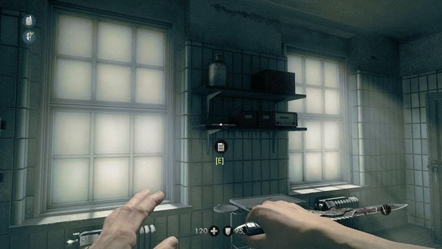 On the shelf, next to the sink - Belics Camp - Secrets - Wolfenstein: The New Order - Game Guide and Walkthrough