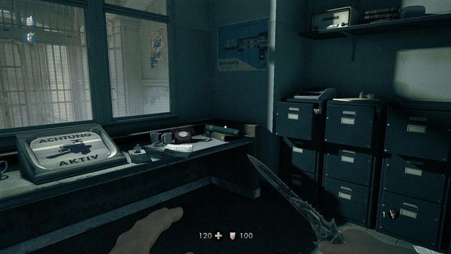 The security systems switch and the Code in the locker - Belics Camp - Secrets - Wolfenstein: The New Order - Game Guide and Walkthrough