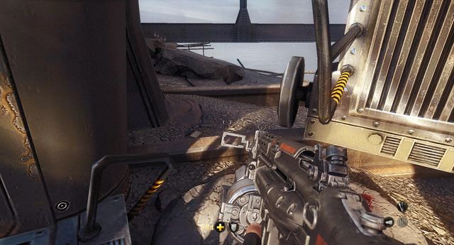 Get in between - Gibraltar Bridge - Secrets - Wolfenstein: The New Order - Game Guide and Walkthrough