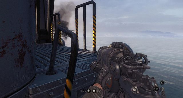 Youll get behind the train here - Gibraltar Bridge - Secrets - Wolfenstein: The New Order - Game Guide and Walkthrough