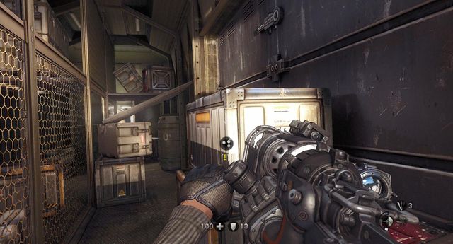 Jump on the crates - Gibraltar Bridge - Secrets - Wolfenstein: The New Order - Game Guide and Walkthrough