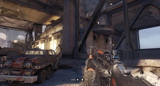 At the very top of this building - Gibraltar Bridge - Secrets - Wolfenstein: The New Order - Game Guide and Walkthrough