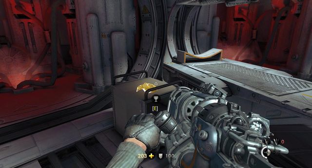 The mask is on a cabinet - Moon Base - Secrets - Wolfenstein: The New Order - Game Guide and Walkthrough