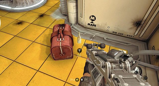 In the room with a shuttle - Moon Base - Secrets - Wolfenstein: The New Order - Game Guide and Walkthrough