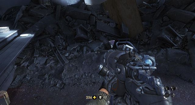 Right here, in the hall with a helicopter - Return to London Nautica - Secrets - Wolfenstein: The New Order - Game Guide and Walkthrough