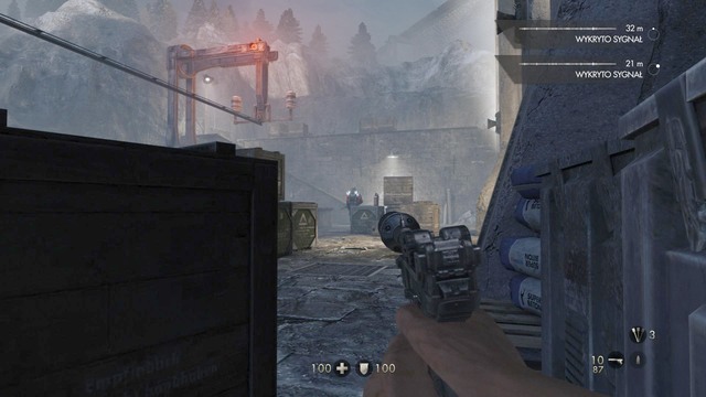 After killing the enemies, get on board of the boat and sail toward the recess, where you can start a mechanism - Chapter 2 - Docks - Walkthrough - Wolfenstein: The Old Blood - Game Guide and Walkthrough