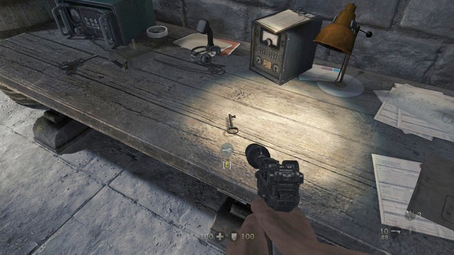 Next to the main gate you will find a room with the key needed to open the door - Chapter 2 - Docks - Walkthrough - Wolfenstein: The Old Blood - Game Guide and Walkthrough