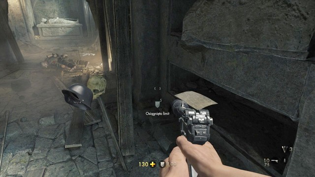 In the catacombs silently kill the first enemy, so not to alarm the entire garrison - Chapter 2 - Docks - Walkthrough - Wolfenstein: The Old Blood - Game Guide and Walkthrough