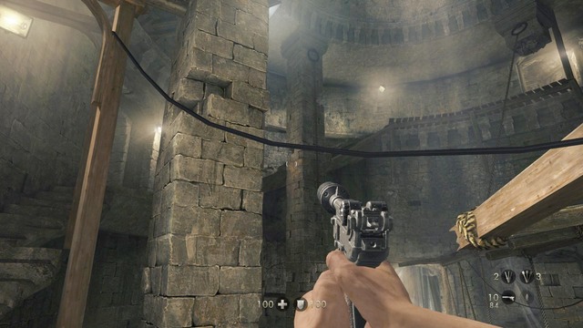 Keep heading upstairs until you get to the place presented in the picture - Chapter 2 - Docks - Walkthrough - Wolfenstein: The Old Blood - Game Guide and Walkthrough