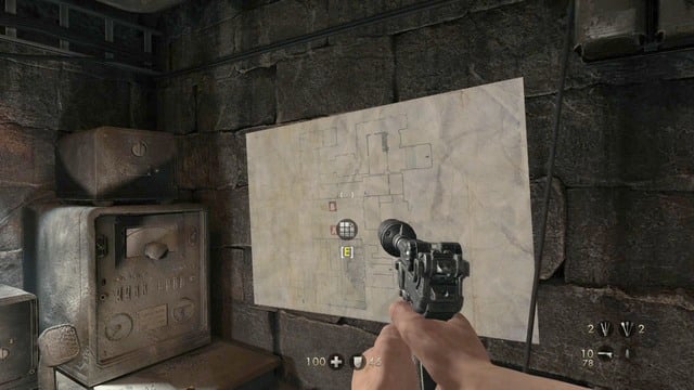 After eliminating the soldier, a couple of weaker enemies will attack you - Chapter 3 -Wolfenstein Keep - Walkthrough - Wolfenstein: The Old Blood - Game Guide and Walkthrough