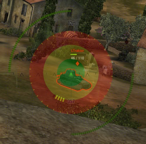 A chance to hit green area is 68%, yellow - 27% and red - 5%. - Guns accuracy - Game mechanics - World of Tanks - Game Guide and Walkthrough
