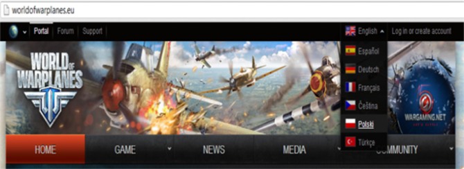 Language selection - World of Warplanes: Starting the account - World of Warplanes: Basics - World of Warplanes Game Guide