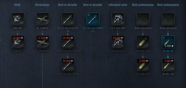 The table of modules for the plane - World of Warplanes: Modules - World of Warplanes: Basics - World of Warplanes Game Guide