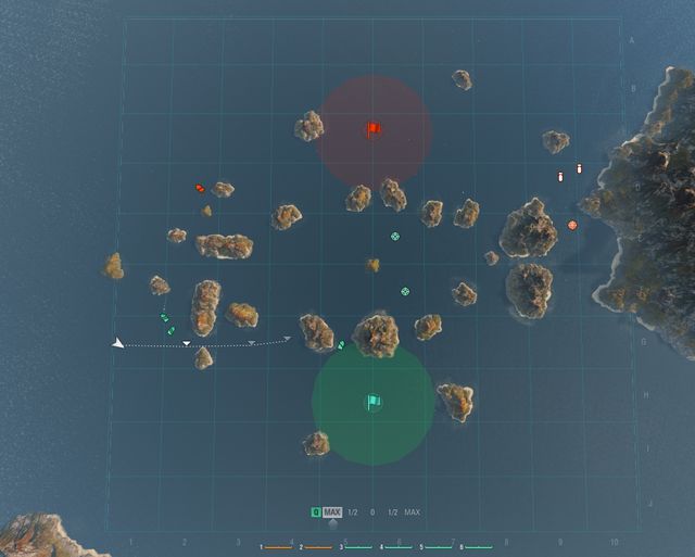 After pressing the M key, a larger version of the minimap will appear - Battle - Game interface - World of Warships - Game Guide and Walkthrough