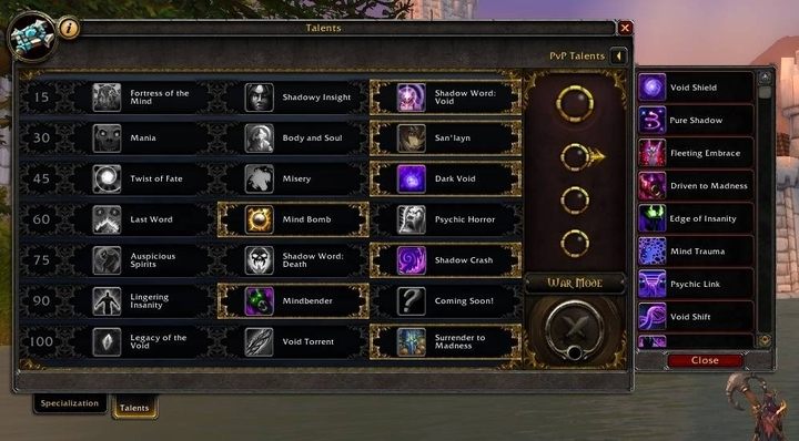 When War Mode is enabled, you can use PvP talents even outside PvP battles - PvP, War Mode and PvP gear in WOW Battle for Azeroth - FAQ - World of Warcraft Battle for Azeroth Game Guide