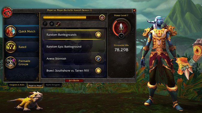 It is unknown when this will happen - PvP, War Mode and PvP gear in WOW Battle for Azeroth - FAQ - World of Warcraft Battle for Azeroth Game Guide