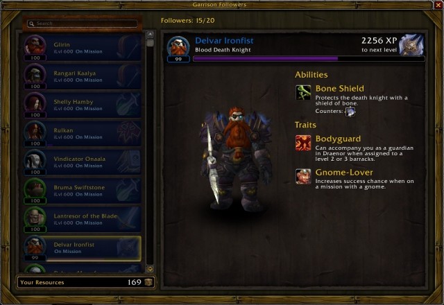 This follower has the Bodyguard ability, thanks to which he can accompany you throughout the game. - The system of followers - Detailed guide - World of Warcraft: Warlords of Draenor Game Guide