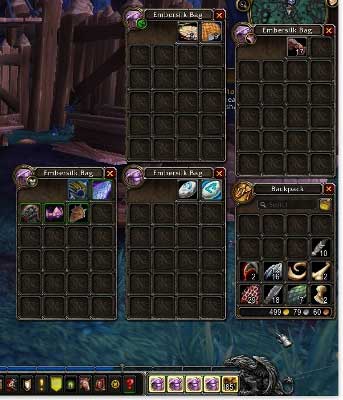 In the lower right part of the screen you will find backpacks icons - 1. Game interface - World of Warcraft: Warlords of Draenor in 10 Easy Steps - World of Warcraft: Warlords of Draenor Game Guide