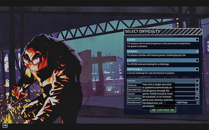 The Ironman difficulty level modifier is well known from previous parts of the XCOM series - XCOM Chimera Squad: Ironman difficulty - how to activate? - FAQ - XCOM Chimera Squad Guide