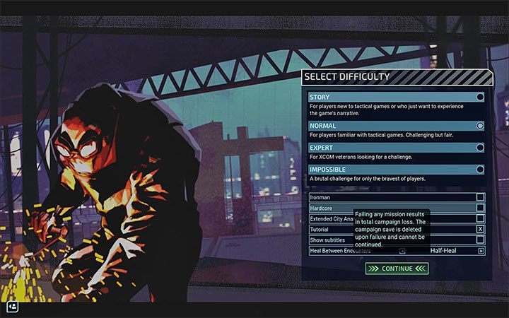 The options listed above may be unavailable if you chose one of two difficulty modifiers at the start of the campaign - XCOM Chimera Squad: Losing the campaign - how to avoid it? - FAQ - XCOM Chimera Squad Guide