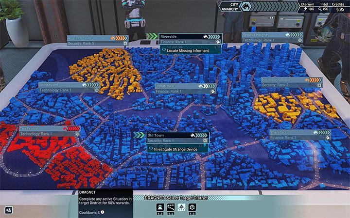 Emergency missions appear only in critical situations, specifically in those districts where unrest level has reached the maximum 5 points - they will be marked in red - XCOM Chimera Squad: Mission types - Basics - XCOM Chimera Squad Guide