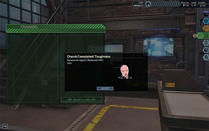 After a certain number of days have elapsed, go back to the training tab - XCOM Chimera Squad: Scar - how to get rid of it? - FAQ - XCOM Chimera Squad Guide