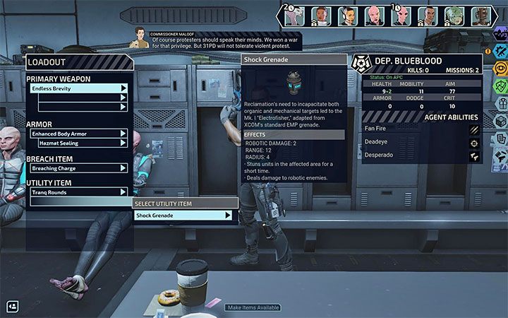 You have to put each grenade in the agents inventory - you place them in the Utility Item slot - XCOM Chimera Squad: Better weapons and grenades - how to get? - FAQ - XCOM Chimera Squad Guide