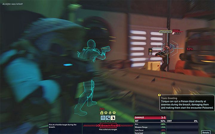 Initially, each character has only two actions available in the Breach Phase - firing a gun or taking cover (useful only if there are no easy targets in the area) - XCOM Chimera Squad: Breach Phase, tips - Basics - XCOM Chimera Squad Guide