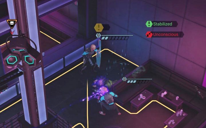 This involves situations in which a given team member loses all health points and starts bleeding out (negative status Bleeding Out) - XCOM Chimera Squad: Combat, tips - Basics - XCOM Chimera Squad Guide