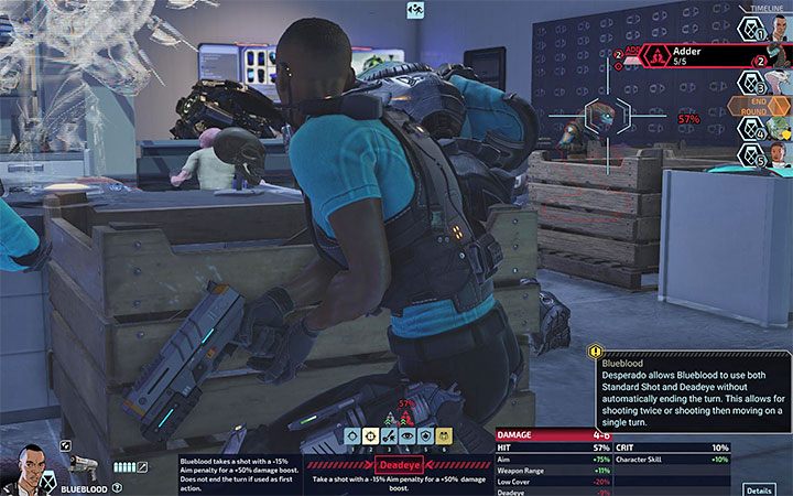 In most cases, shooting an opponent or using one of the agents skills ends his or her turn, even if he or she had 2 Action points at the time of performing the attack - XCOM Chimera Squad: Combat, tips - Basics - XCOM Chimera Squad Guide