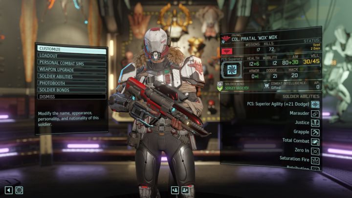 Skirmisher character screen. - Character class - Skirmisher | Resistance factions - Resistance factions - XCOM 2 Game Guide