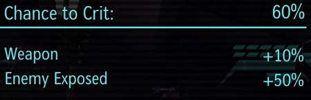 Pressing F1 gives us information about the possibility of a critical hit - Damage and critical hits - Turn-based combat system - XCOM: Enemy Unknown - Game Guide and Walkthrough
