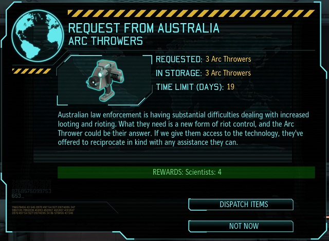 One of the many missions that we may receive from the XCOM project member countries - Satellites and funds - XCOM Base - XCOM: Enemy Unknown - Game Guide and Walkthrough