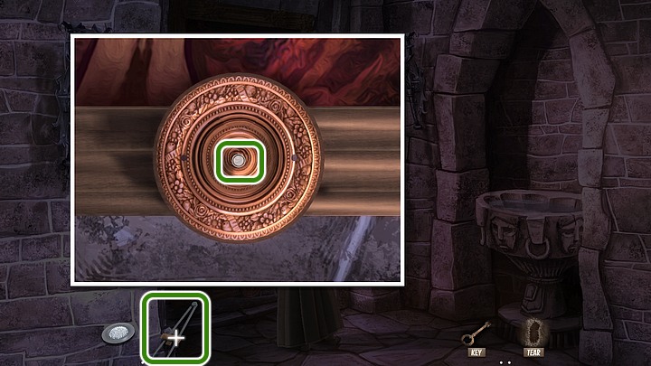 Examine the painting, notice small metal plaque on the bottom - Chapter Two - The sacred monastery of Santa Brigida | Walkthrough - Walkthrough - Yesterday Origins Game Guide