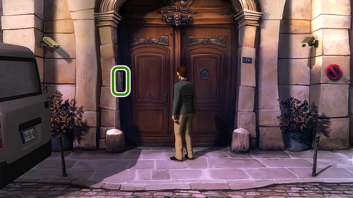 Being in front of Baxters mansion, push the intercom button - Chapter One - Paris | Walkthrough - Walkthrough - Yesterday Origins Game Guide