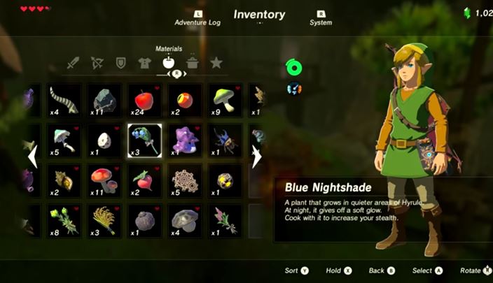 Gather all ingredients, they will let you cook nourishing meals that will strengthen the protagonist - Cooking, brewing, recipes in Zelda Breath of the Wild - Gameplay Basics - The Legend of Zelda Breath of the Wild Guide