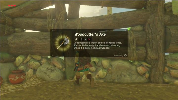 It is mandatory to have certain items in your equipment. - How to acquire the axe, hammer and leaf in Zelda Breath of the Wild? - FAQ - Frequently asked questions - The Legend of Zelda Breath of the Wild Guide