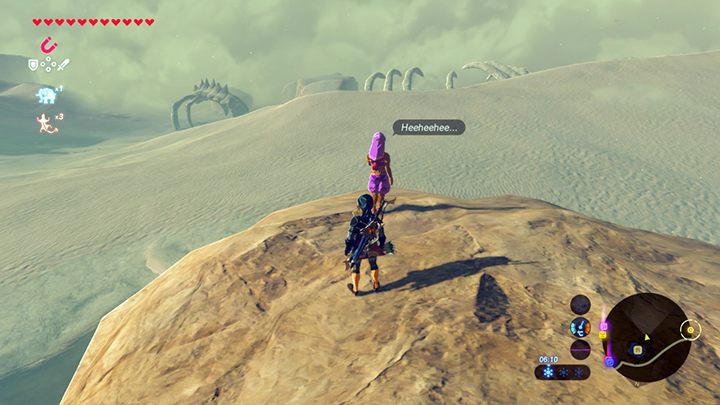 Try to talk to Villia - Forbidden City Entry and Divine Beast Vah Naboris | Zelda - Main quests - The Legend of Zelda Breath of the Wild Guide