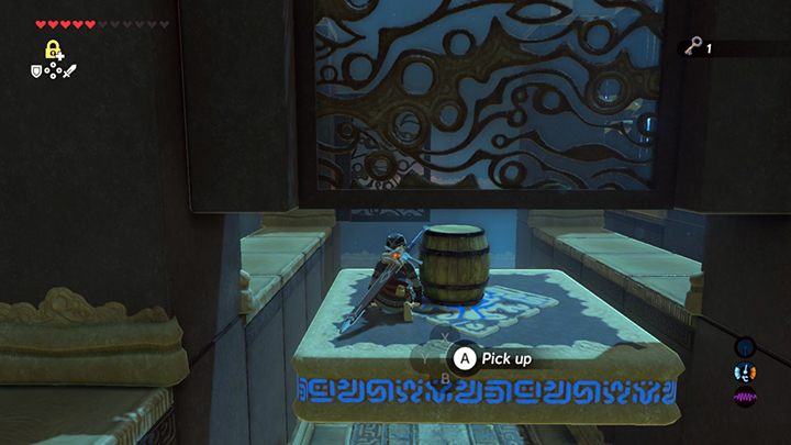 Move the barrel to the other side. - All Shrines in Zelda Breath of the Wild - Shrines - The Legend of Zelda Breath of the Wild Guide